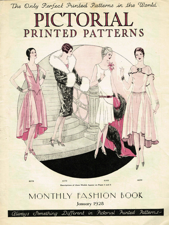 1920s Pictorial Review January 1928 Fashion Flyer Sewing Pattern Catalog 12 pgs Instant Download