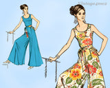 1970s Vintage Polynesian Sewing Pattern 180 Anela Culotte Jumpsuit Sz 38 B