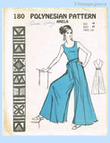 Original 1970s Polynesian Pattern No. 180 "Anela" - Culotte Jumpsuit