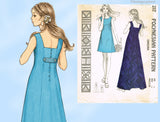 1970s Vintage Polynesian Sewing Pattern 217 Misses Onaona Dress or Gown Sz 38 B