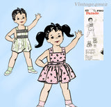 Parade 403: 1950s Toddler Romper & Sun Dress Size 2 Vintage Sewing Pattern