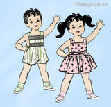 Parade 403: 1950s Toddler Romper & Sun Dress Size 2 Vintage Sewing Pattern