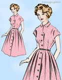 1950s Vintage Mail Order Pattern 8308 Uncut Misses Sue Burnet Dress 34B