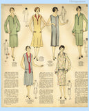 Pictorial Review 3306: 1920s Uncut Designer Dress Sz 36 B Vintage Sewing Pattern