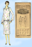 Pictorial Review 3306: 1920s Uncut Designer Dress Sz 36 B Vintage Sewing Pattern