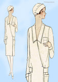 1920s Vintage Pictorial Review Sewing Pattern 3916 Uncut Misses Wrap Apron & Cap 36B