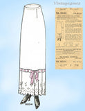Pictorial Review 5034: 1900s Gibson Girl Misses Skirt Slip 24W Vintage Sewing Pattern