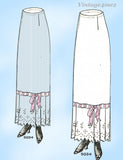 Pictorial Review 5034: 1900s Gibson Girl Misses Skirt Slip 24W Vintage Sewing Pattern