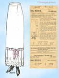Pictorial Review 5034: 1900s Gibson Girl Misses Skirt Slip 24W Vintage Sewing Pattern