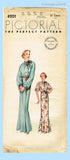 Pictorial Review 8201: 1930s Misses Negligee Sz 34 B Vintage Sewing Pattern