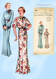 Pictorial Review 8201: 1930s Misses Negligee Sz 34 B Vintage Sewing Pattern