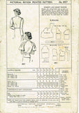 Pictorial Review 8957: 1930s Blouse 34 B Vintage Sewing Pattern Unusual Sleeve