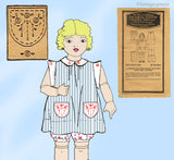 Pictorial Review 1920s Rare 16 Inch Little Girl Doll Clothes Set Vintage Sewing Pattern
