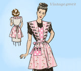 1940s Vintage Mail Order Sewing Pattern R2301 Uncut WWII Sweetheart Apron