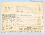 1940s Vintage Simplicity Pattern 1630 Cute and Easy WWII Little Girls Dress Sz 8