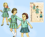 1950s Vintage Simplicity Sewing Pattern 3133 Cute Toddler Girls Wardrobe Sz 2
