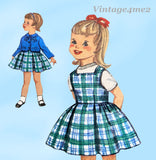 Simplicity 3134: 1950s Toddler Girls Jumper & Jacket Vintage Sewing Pattern
