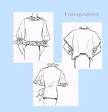 1930s Vintage Simplicity Sewing Pattern 1559 Misses Bedjacket Size 32 to 34 Bust