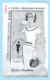 1960s Vintage Designer Spadea Sewing Pattern N-1242 Uncut Misses Dress Sz 35 Bust