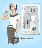 1960s Vintage Designer Spadea Sewing Pattern N-1242 Uncut Misses Dress Sz 35 Bust