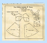 Sew Rite 8056: 1950s Toddler Scalloped Dress Sz 6 Vintage Sewing Pattern