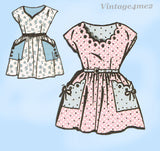 Sew Rite 8056: 1950s Toddler Scalloped Dress Sz 6 Vintage Sewing Pattern