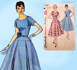 1950s Vintage Simplicity Sewing Pattern 1095 Uncut Plus Size Ladies Dress Sz 41 Bust