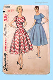 1950s Vintage Simplicity Sewing Pattern 1095 Uncut Plus Size Ladies Dress Sz 41 Bust
