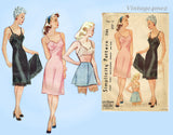 Simplicity 1144: 1940s Misses WWII Slip and Panties Sz 34 B Vintage Sewing Pattern