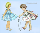 1950s Vintage Simplicity Sewing Pattern 1149 Sweet Toddler Girls Sun Dress Size 5