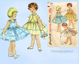 1950s Vintage Simplicity Sewing Pattern 1149 Sweet Toddler Girls Sun Dress Size 5