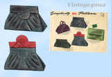 1940s Vintage Simplicity Sewing Pattern 1151 Rare Uncut WWII Clutch Purse Set