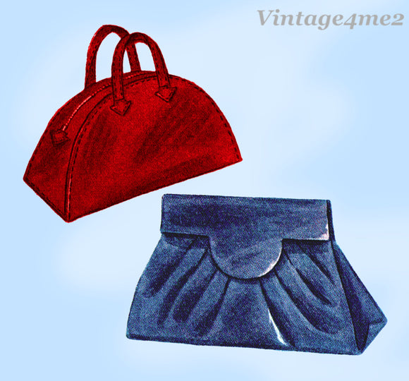 1940s Vintage Simplicity Sewing Pattern 1151 Rare Uncut WWII Clutch Purse Set