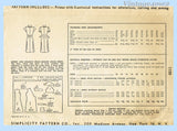Simplicity 1199: 1940s WWII Misses Wrap Dress Sz 34 B Vintage Sewing Pattern