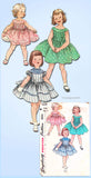 1950s Vintage Simplicity Pattern 1220 Uncut Toddler Girls Tucked Dress Size 3