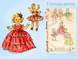 1950s Vintage Simplicity Sewing Pattern 1372 Cute 8 Inch Ginny Doll Clothes