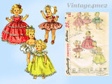 1950s Vintage Simplicity Sewing Pattern 1372 Cute 8 Inch Ginny Doll Clothes