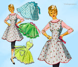 1950s Vintage Simplicity Sewing Pattern 1393 Misses Fitted Bib Apron Darling