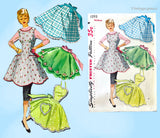 1950s Vintage Simplicity Sewing Pattern 1393 Misses Fitted Bib Apron Darling