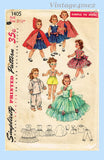 1950s Vintage Simplicity Sewing Pattern 1405 21 1/2 Inch Toni Walker Doll Clothes