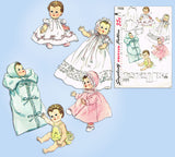 1950s Vintage Simplicity Sewing Pattern 1406- 16 Inch Tiny Tears Doll Clothes