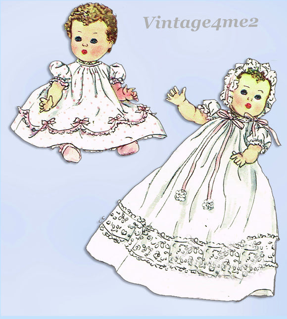 1950s Vintage Simplicity Sewing Pattern 1406 20 Inch Tiny Tears Doll Clothes