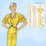 Simplicity 1407: 1930s Uncut Plus Size Bias Nightgown 40B Vintage Sewing Pattern