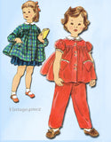 Simplicity 1435: 1950s Infant Overalls and Smock Sz 6mos Vintage Sewing Pattern