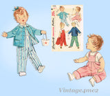 Simplicity 1436: 1950s Infant Overalls and Topper Sz 6mos Vintage Sewing Pattern