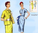 Simplicity 1467: 1950s Plus Size Women's Dress Size 43 B Vintage Sewing Pattern