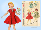Simplicity 1499: 1950s Sweet Toddler Girls Dress Size 4 Vintage Sewing Pattern