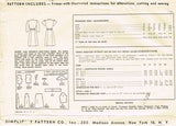 Simplicity 1552: 1940s Miises WWII Day Dress Sz 36 B Vintage Sewing Pattern