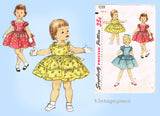 Simplicity 1559: 1950s Sweet Toddler Girls Dress Size 2 Vintage Sewing Pattern
