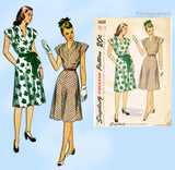 1940s Vintage Simplicity Sewing Pattern 1668 Misses Bias Cut Dress Size 30 Bust